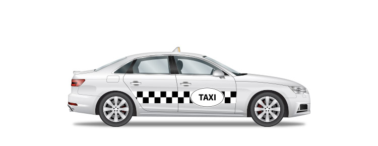 Symbol eines privaten Taxis
