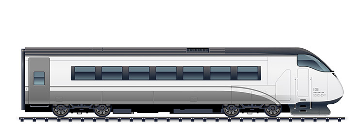 Icono de un tren blanco