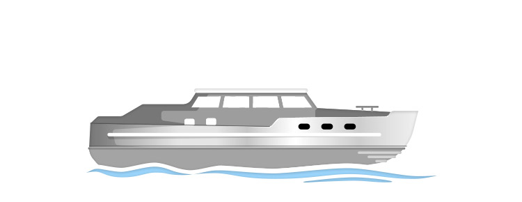 Icon of a white private water taxi